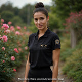 2025 Grand National Black Zip Polo Shirt