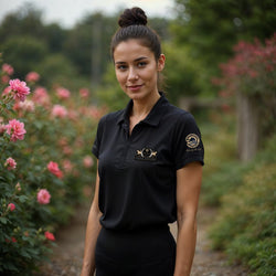 2025 Grand National Black Zip Polo Shirt